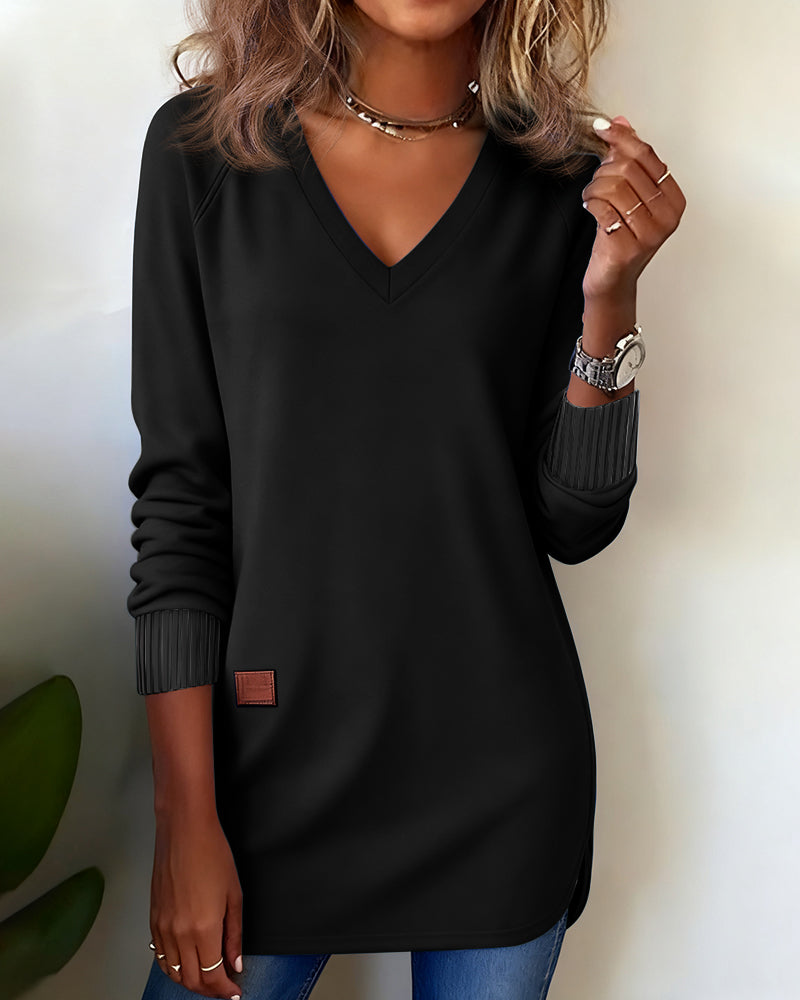 Modieuze Trui met V-Hals