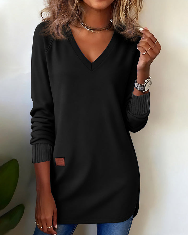 Modieuze Trui met V-Hals