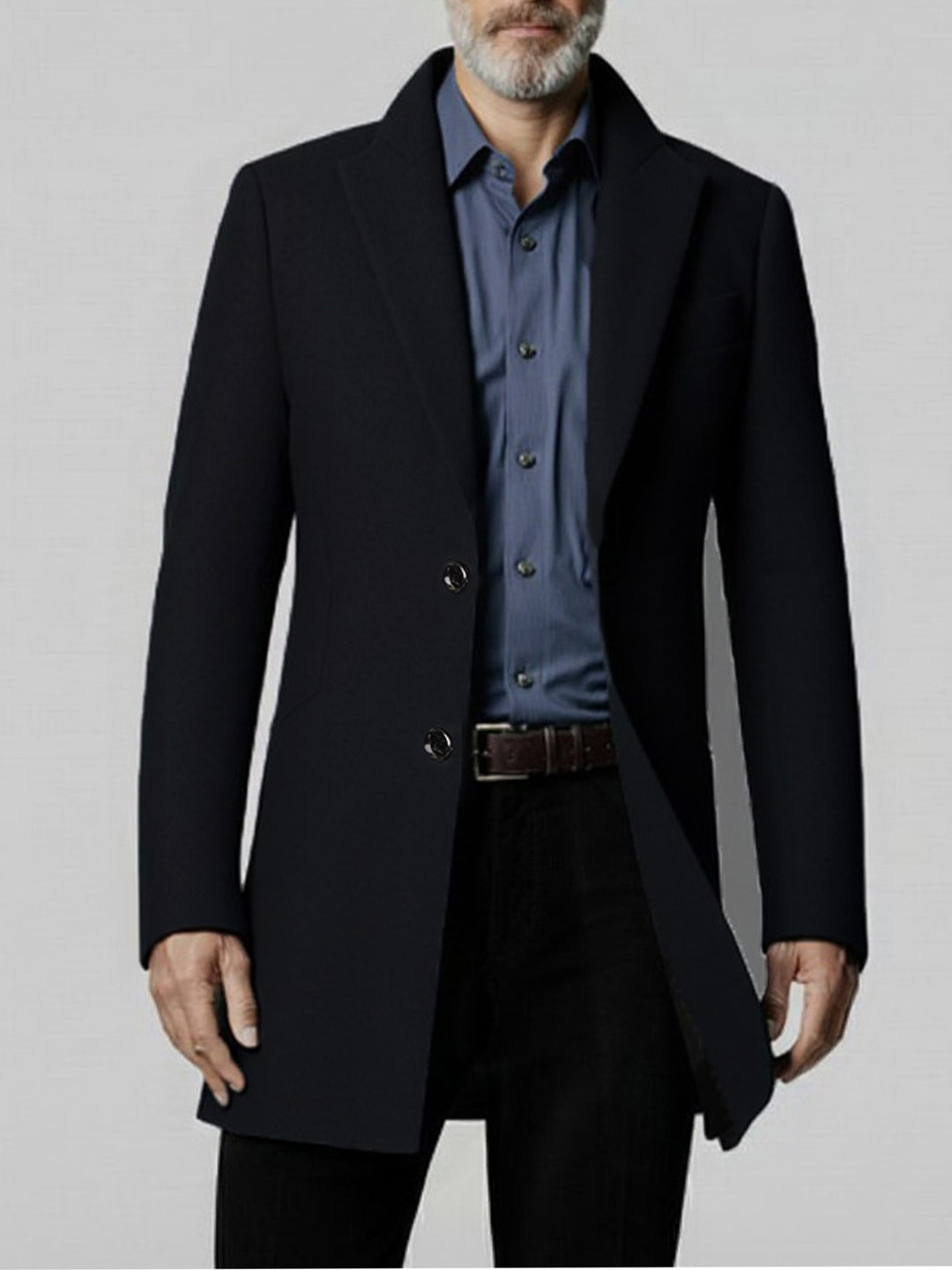 Vellaro – Heren Slim-Fit Grijs Tartan Jas