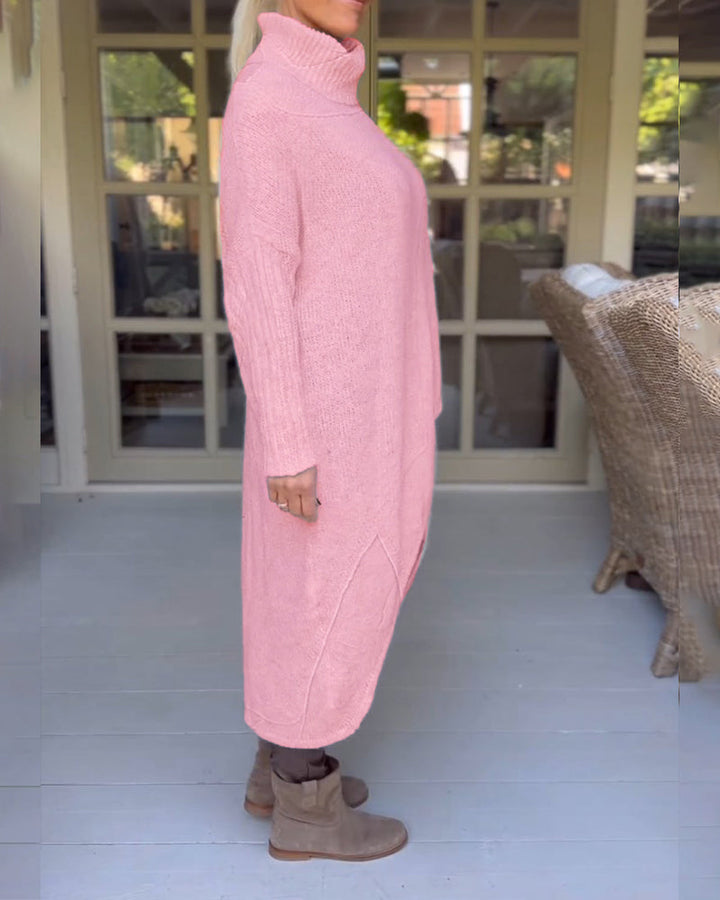 Trui met hoge hals en lange mouwen