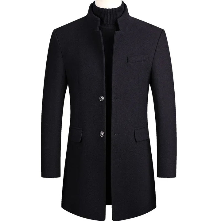 Wollen heren trenchcoat