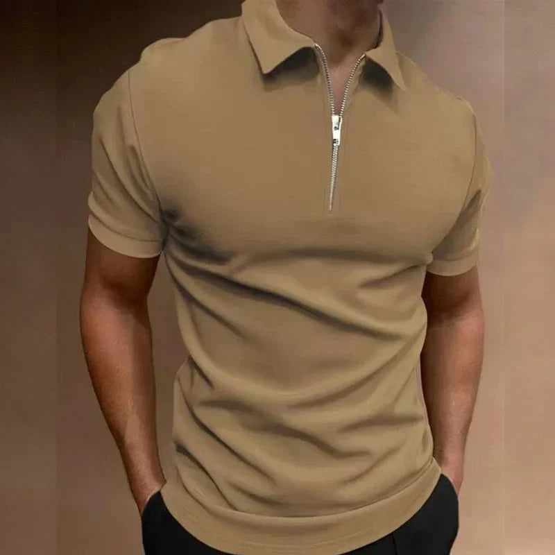Klassieke Rits Polo Shirt 2+1 Gratis
