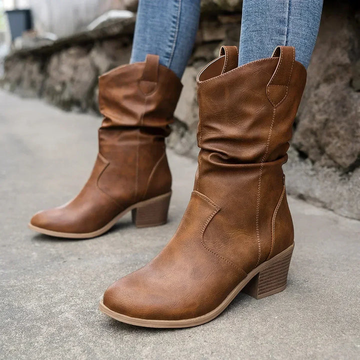Klassieke Mid-Calf Western Boots