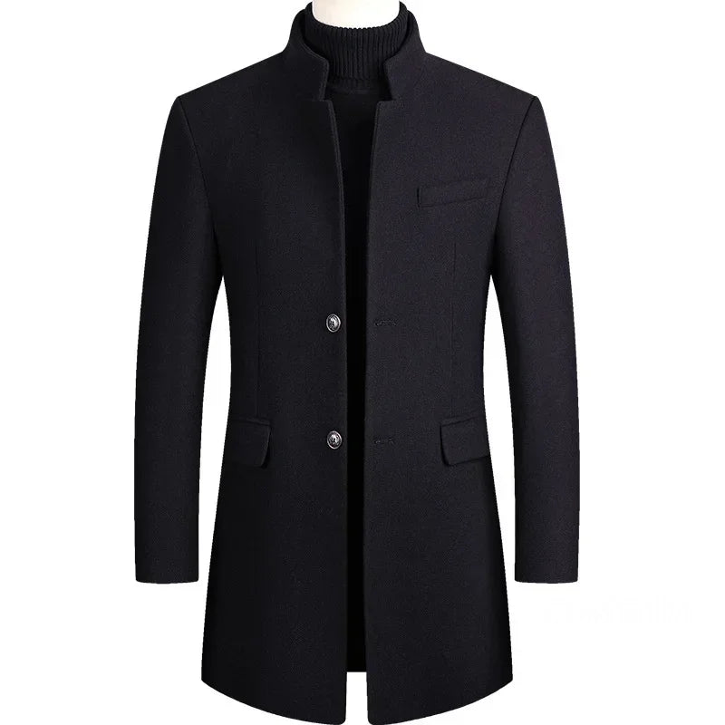 Wollen heren trenchcoat