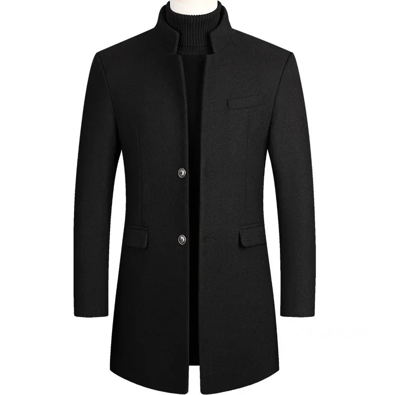 Wollen heren trenchcoat