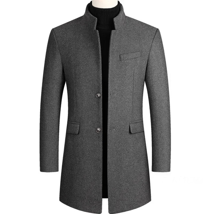 Wollen heren trenchcoat