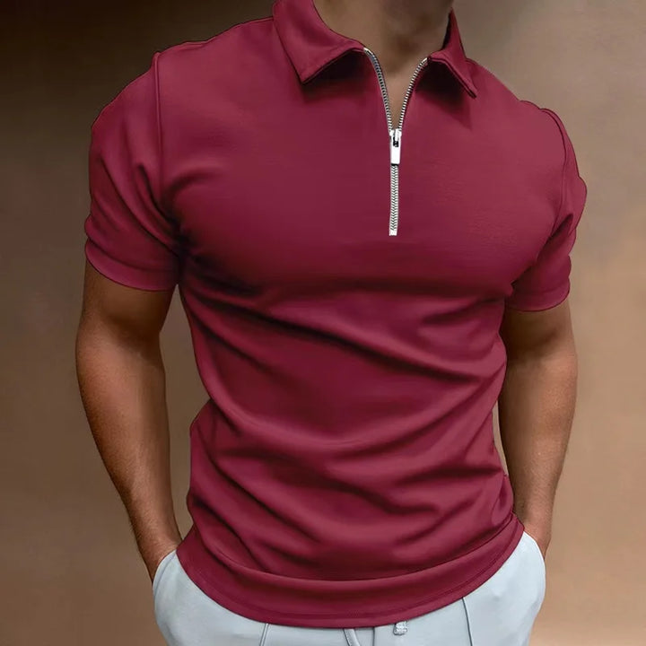 Klassieke Rits Polo Shirt 2+1 Gratis