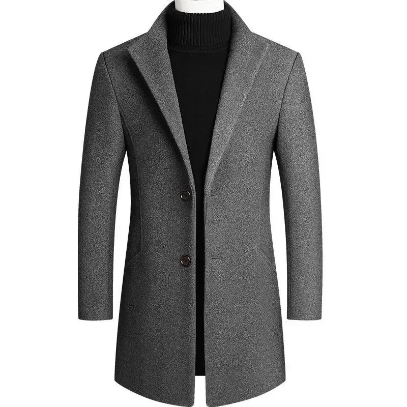 Wollen heren trenchcoat