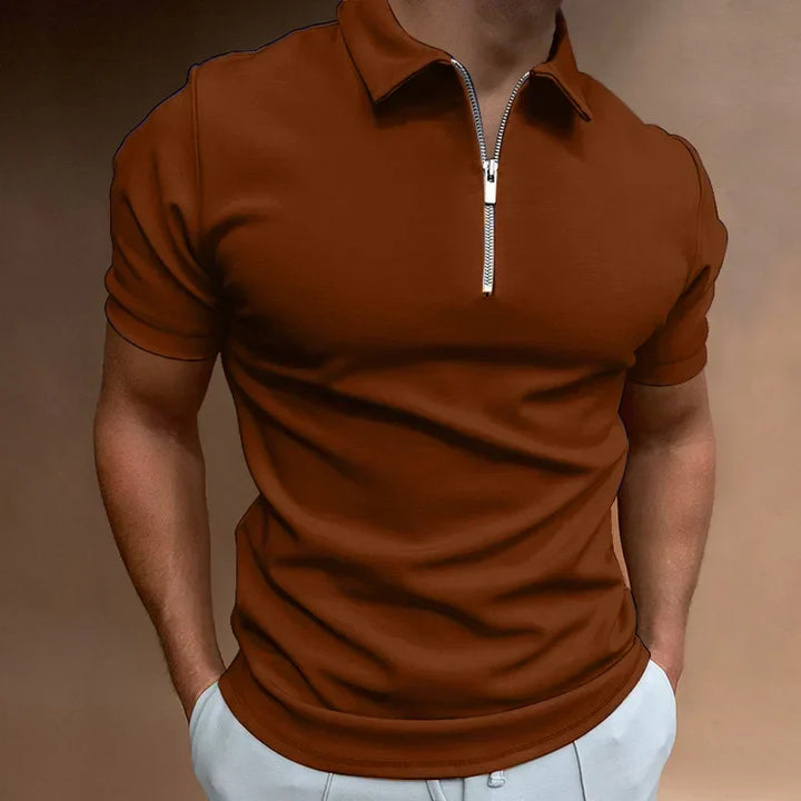 Klassieke Rits Polo Shirt 2+1 Gratis
