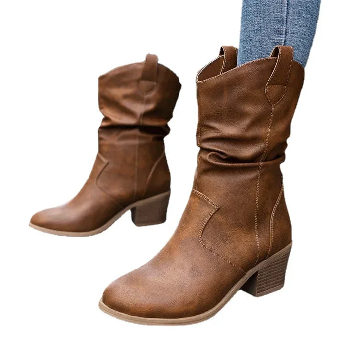 Klassieke Mid-Calf Western Boots