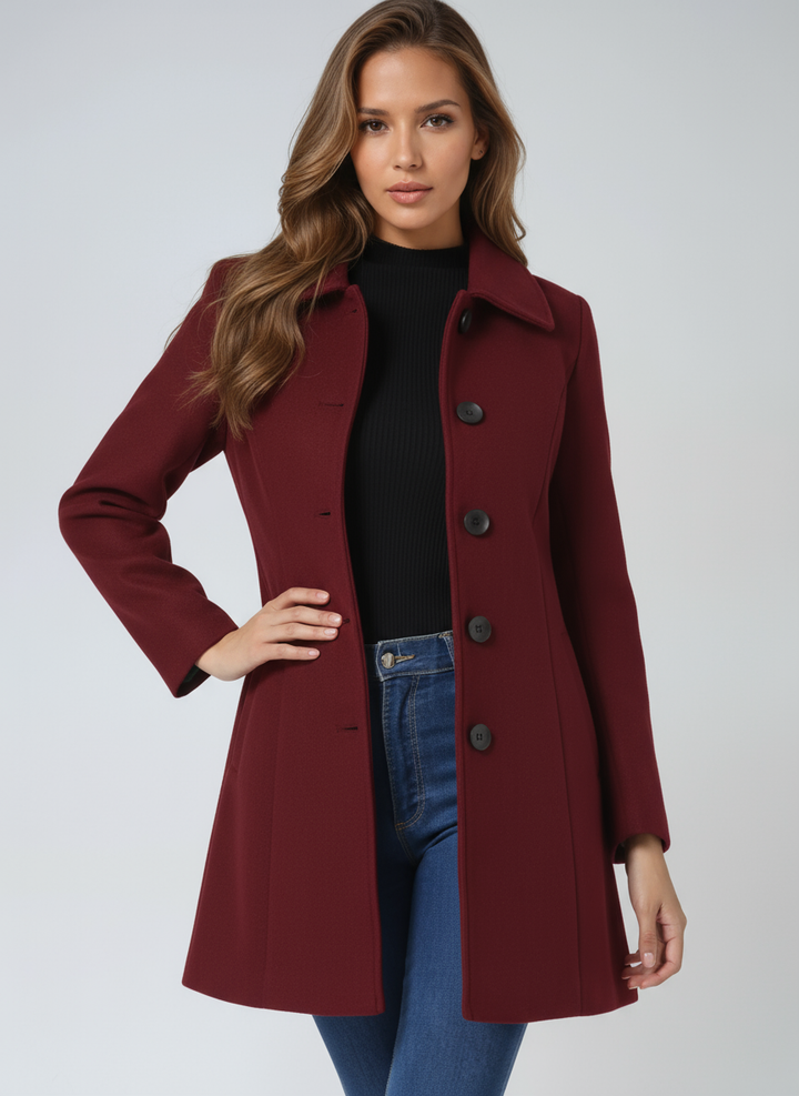 Josephine | Dames Enkele Knopen Winter Trenchcoat