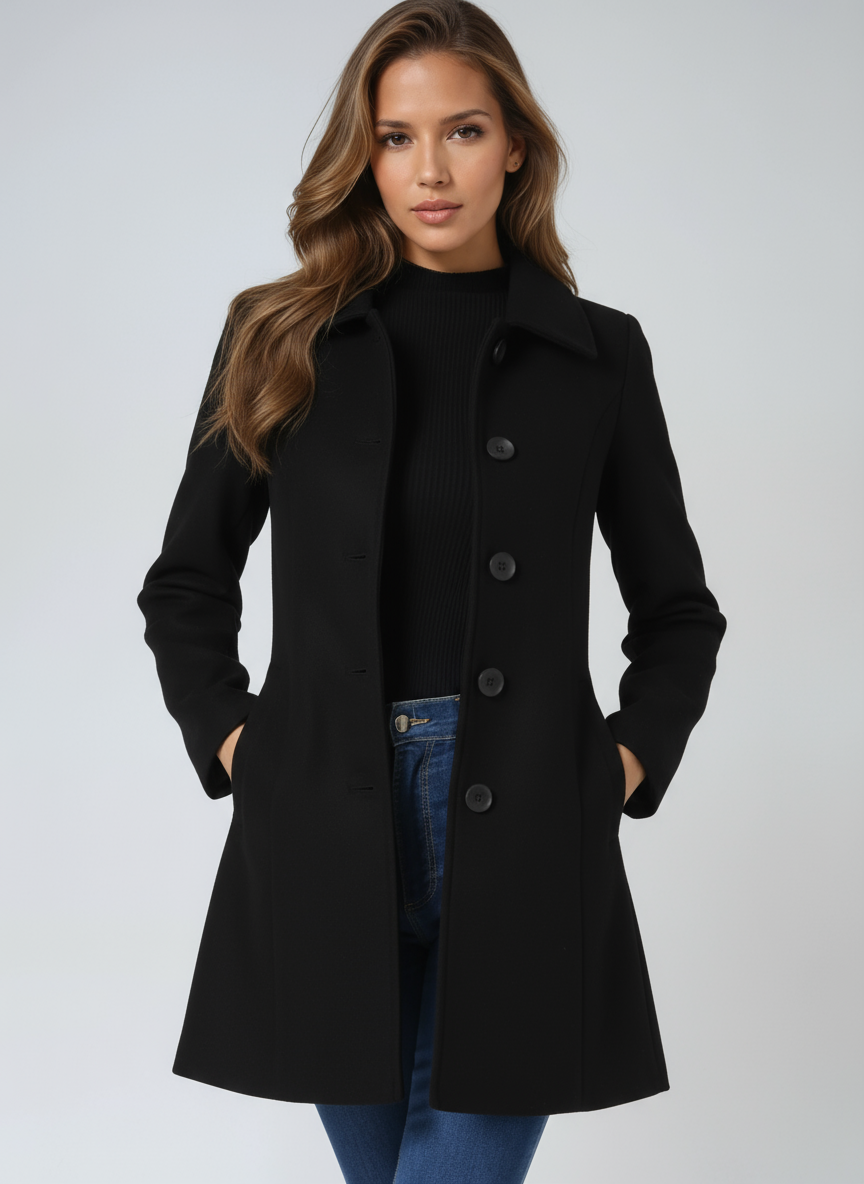 Josephine | Dames Enkele Knopen Winter Trenchcoat