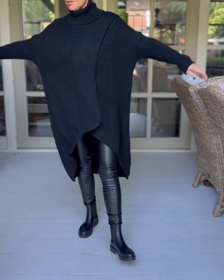 Trui met hoge hals en lange mouwen