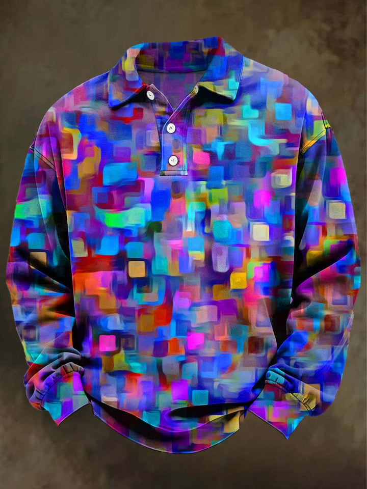 Tyler | Abstract Asymmetrisch Patchwork Overhemd